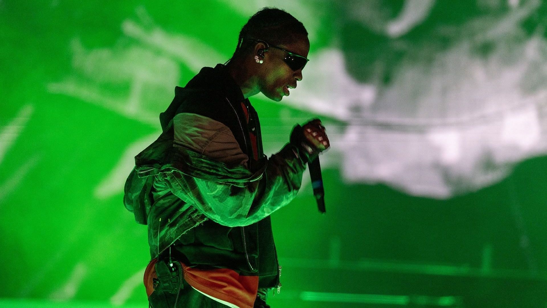 Travis Scott performs with Cactus Jack during the Lyrical Lemonade Summer Smash Festival at SeatGeek Stadium on June 14, 2024, in Bridgeview, Illinois. (Image via Getty/Barry Brecheisen)